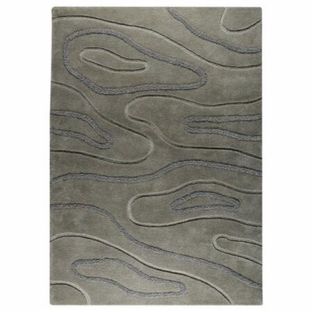 MAT THE BASICS Agra Grey Rectangle Area Rug- 5 Ft. 6 In. X 7 Ft. 10 In. MTBASPGRY056071